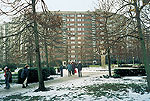 Steht vor Abriss: Plattenbau Ludwig-Renn-Stra&szlig;e 46-64