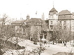 Historische Aufnahme vom ehemaligen Gerichtsgeb&auml;ude in der Witzlebenstra&szlig;e