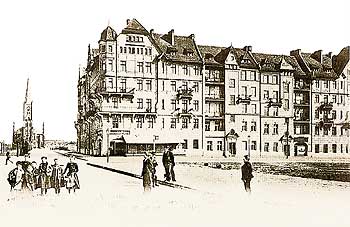 Historische Aufnahme des Messel-Hauses an der Proskauer Straße