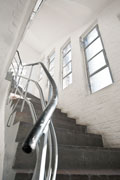 Treppenaufgang im Atelierhaus 'Stützpunkt Zeppelin'