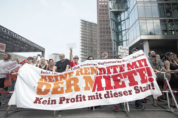 Mieterprotest am Potsdamer Platz