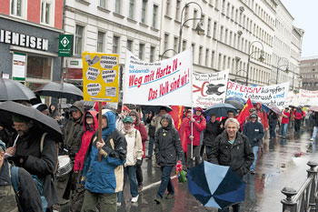Demonstration gegen Hartz-IV-Gesetze