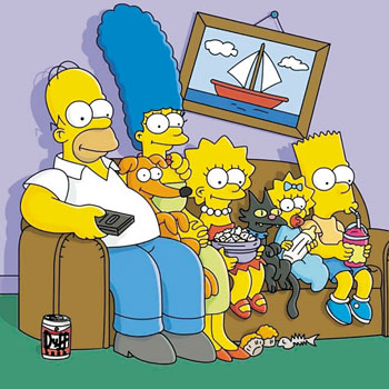 Die Simpsons beim Fernsehen
