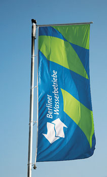 Fahne der Berliner Wasserbetriebe