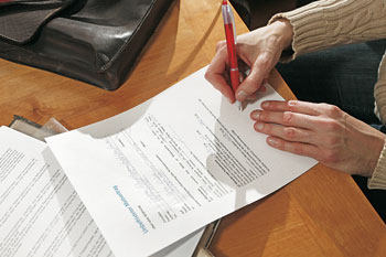 Unterzeichnung des Mietvertrags