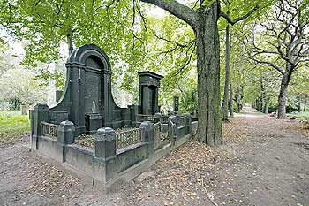 Grabstelle auf dem Friedhof an der Heinrich-Roller-Straße in Prenzlauer Berg