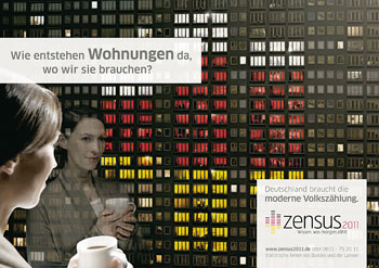 Werbung der Statistikämter für die Volkszählung 2011