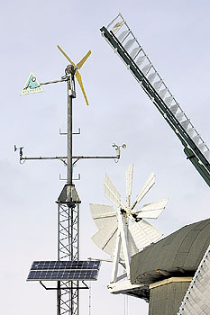 Windräder am Technikmuseum in Berlin