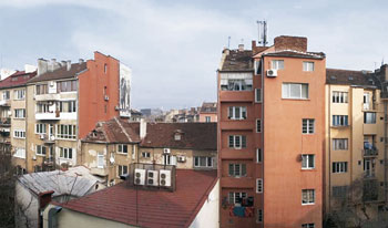 Innerstädtische Altbauten in Sofia