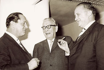 Deutscher Mietertag in Köln 1959 mit Kölns Oberbürgermeister Burauen und dem damaligen Mieterbund-Präsidenten Geisslreuther