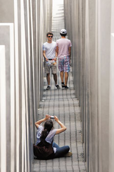 Touristen im Holocaust-Mahnmal