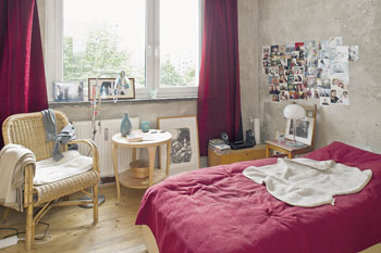 Plattenbauwohnung in Berlin-Mitte: Schlafzimmer