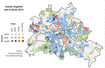 Grafik: 'Soziale Ungleichheit in Berlin 2013'