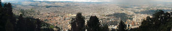 Blick auf Bogotà aus der Vogelperspektive