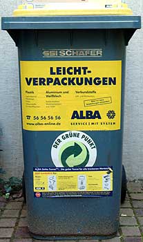 Die Gelbe Tonne für Leichtverpackungen