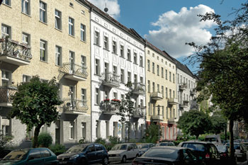 Wohnblocks im Kaskelkiez in Berlin-Lichtenberg