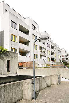 Wohnhäuser der Neuköllner High-Deck-Siedlung
