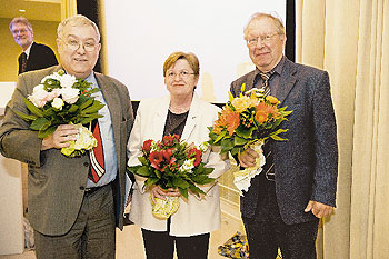 Die BMV-Vorstandsmitglieder Dr. Franz-Georg Rips, Dr. Regine Grabowski und Edwin Massalsky