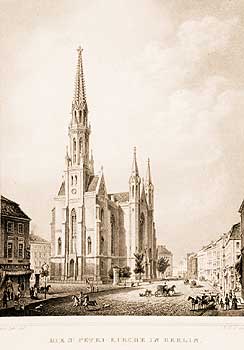 Historische Aufnahme der Petrikirche in Mitte