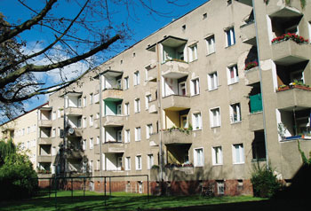 Sanierungsbedürftige Altbaufassaden im Bezirk Pankow