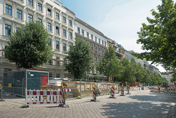 Straßenbaustelle in der Marienburger Straße