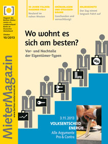 Cover MieterMagazin 10/13