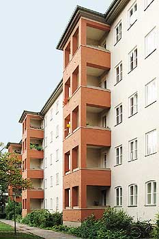 NS-Siedlung am Grazer Damm - rekonstruierte Balkone