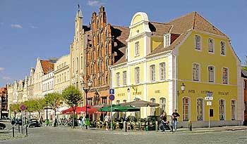 Gebäude in der Innenstadt von Wismar