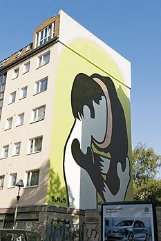 Wandmalerei in der Oppelner Straße 46 in Kreuzberg