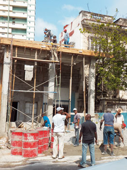Baustelle in Havanna