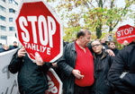 Protest gegen die Räumung von Rainer R. und seiner Frau im Oktober 2013 in Spandau