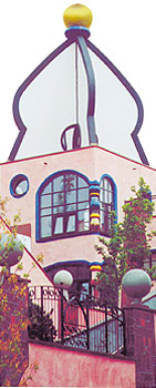 Türmchen des Architektur-Künstlers Friedensreich Hundertwasser