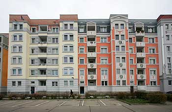 Fassaden des Hellersdorfer Europa-Viertels