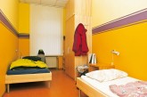 Schlafzimmer in der Notübernachtung im Bezirk Mitte