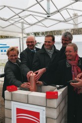 Grundsteinlegung für eine Nachverdichtung am Kormoranweg Grundsteinlegung für eine Nachverdichtung am Kormoranweg