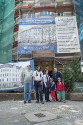 Mieterprotest vor der Kohl-Straße 15 A in Steglitz