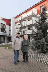 Besucher vor dem Freizeitheim Wuhle-Anger