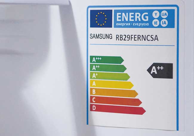 Kühlschrank mit EU-Energielabel