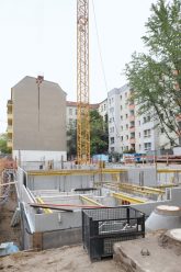 Baustelle für einen Neubau in der Eckertstraße 3-5 Baustelle für einen Neubau in der Eckertstraße 3-5