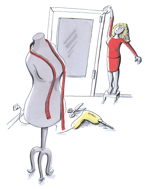 Illustration: Mieterin beseitigt kleinen Mangel selbst Illustration: Mieterin beseitigt kleinen Mangel selbst