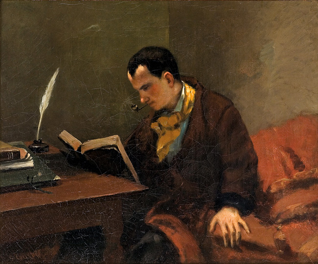 Porträt von Baudelaire, Gemälde von Gustave Courbet