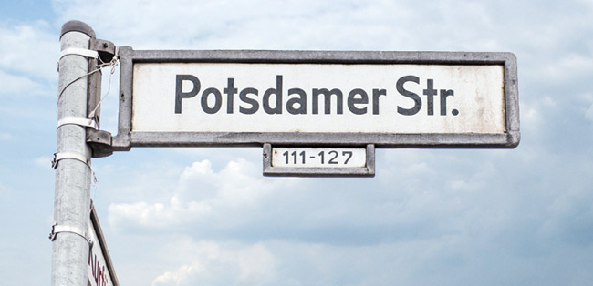 Straßenschild 'Potsdamer Straße'