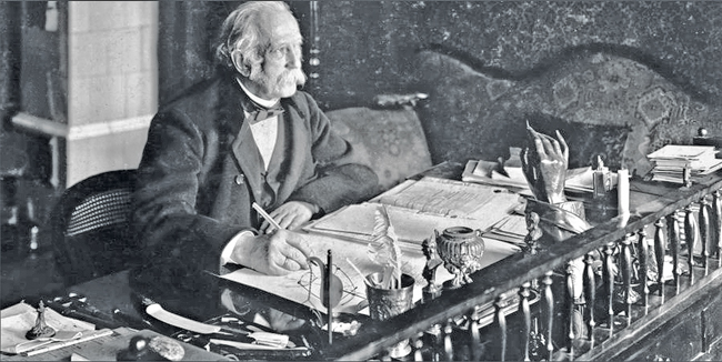 Fontane, 1896 in seinem letzten Arbeitszimmer