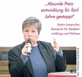 Katrin Lompscher, Senatorin für Stadtentwicklung und Wohnen