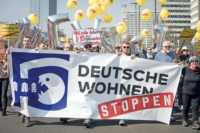 Demo-Plakat: Deutsche Wohnen stoppen
