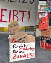 Protestaktion in der Wiener Straße