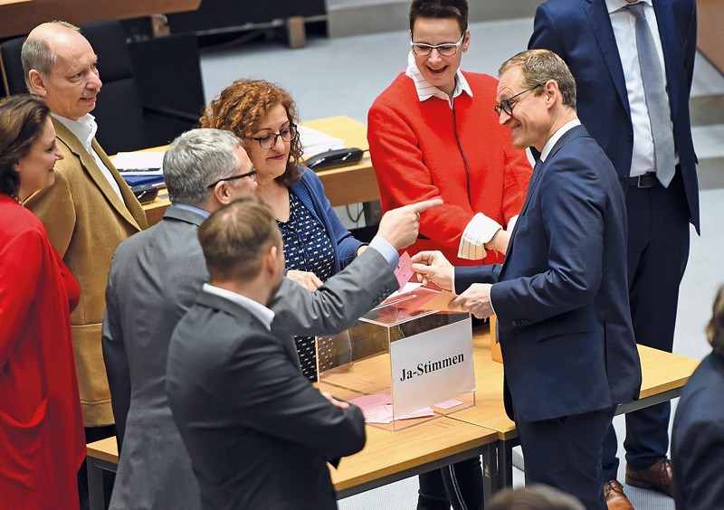 Abstimmung zum Mietendeckel im Berliner Abgeordnetenhaus
