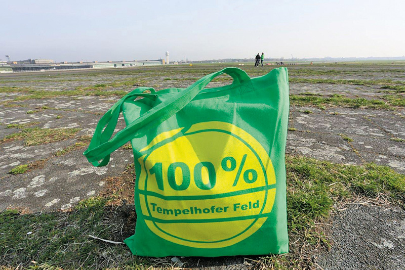 Tasche mit Aufdruck ,100 % Tempelhofer Feld‘