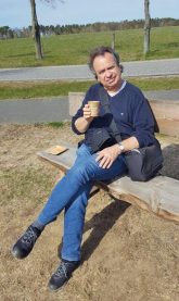 Reiner Wild bei der Outdoor-Kaffepause 