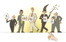 Illustration: Schaulaufen der Kandidaten